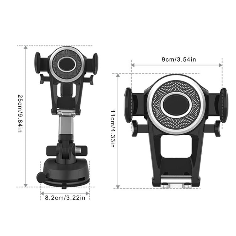 Dual Function Suction Cup Phone Holder with Number Plate Stand for Cars and Trucks