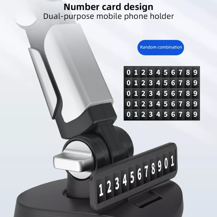 Dual Function Suction Cup Phone Holder with Number Plate Stand for Cars and Trucks