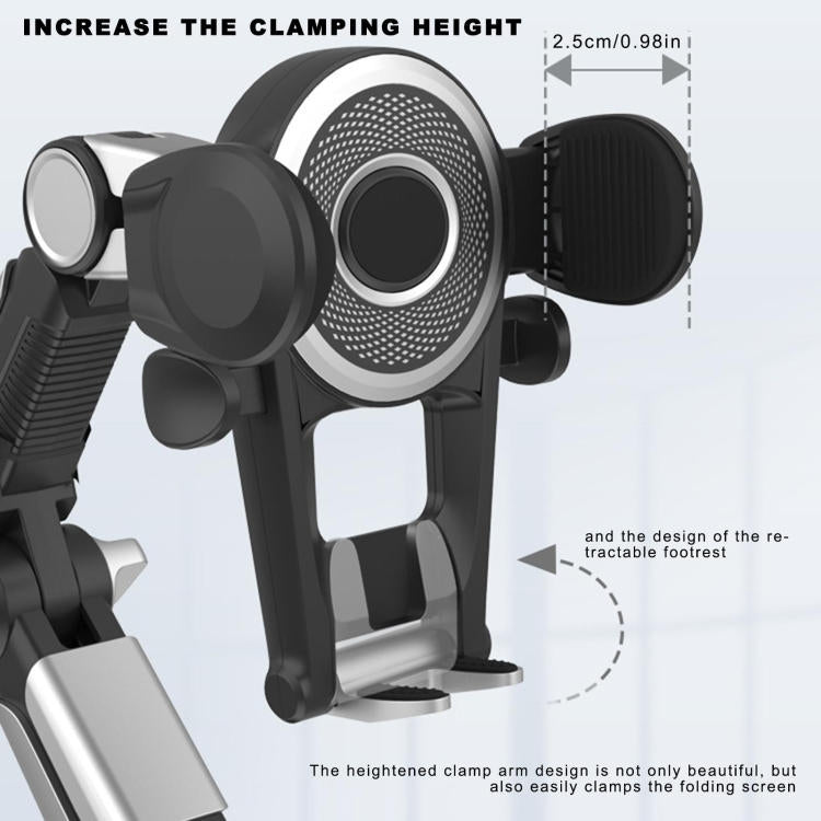 Dual Function Suction Cup Phone Holder with Number Plate Stand for Cars and Trucks