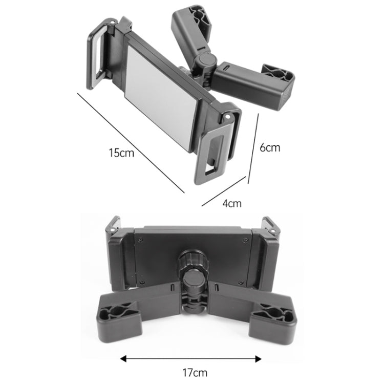 Telescopic Car Seat Back Mobile Device Holder with 360-Degree Rotation