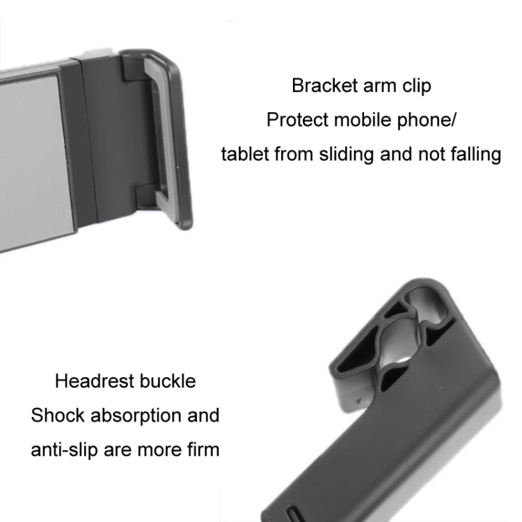 Telescopic Car Seat Back Mobile Device Holder with 360-Degree Rotation