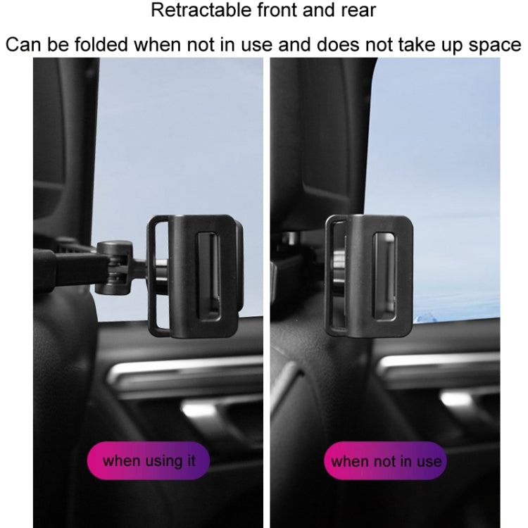 Telescopic Car Seat Back Mobile Device Holder with 360-Degree Rotation