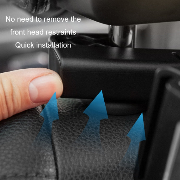 Telescopic Car Seat Back Mobile Device Holder with 360-Degree Rotation