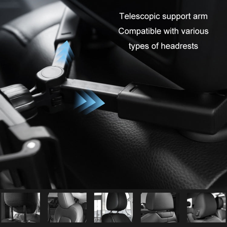Telescopic Car Seat Back Mobile Device Holder with 360-Degree Rotation
