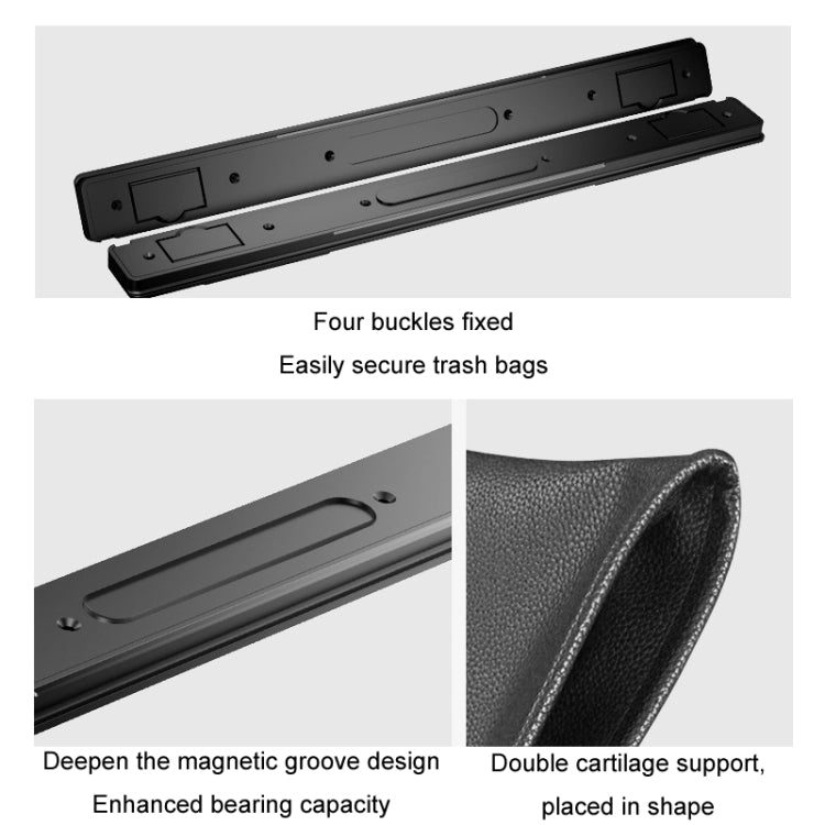 Rear Seat Folding Car Bin with Magnetic Closure and 30 Bags