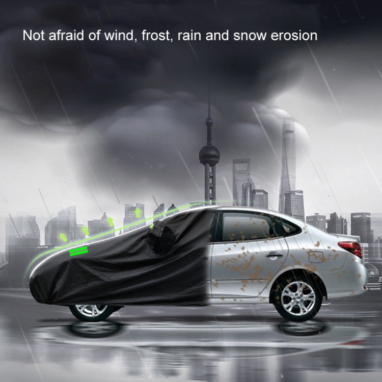 190T Silver Coated Cloth Car Rain Sun Protection Car Cover with Reflective Strip