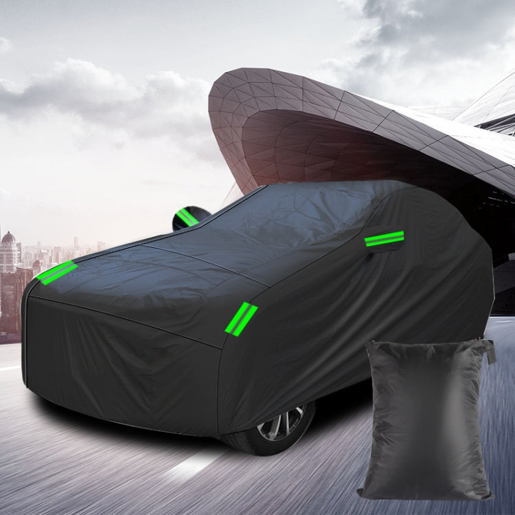 190T Silver Coated Cloth Car Rain Sun Protection Car Cover with Reflective Strip
