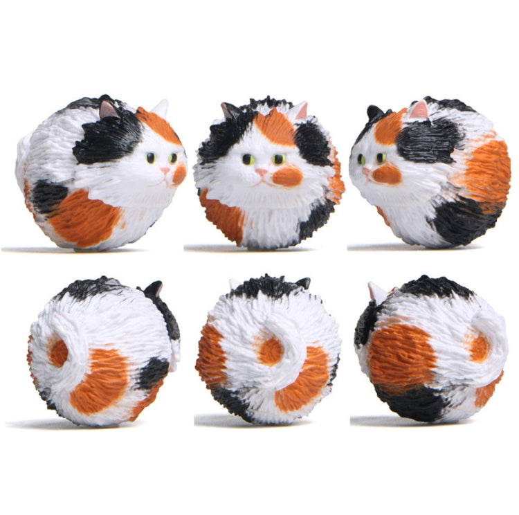Adorable Round Tiger Cat Cartoon Keychain - Fun Key Ring Accessory