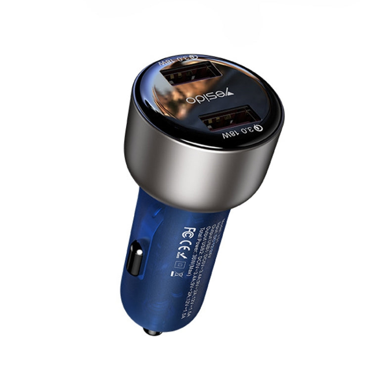 Yesido Y51 36W Dual-channel Fast Charging Zinc Alloy QC3.0 Car Charger, Y51 36W