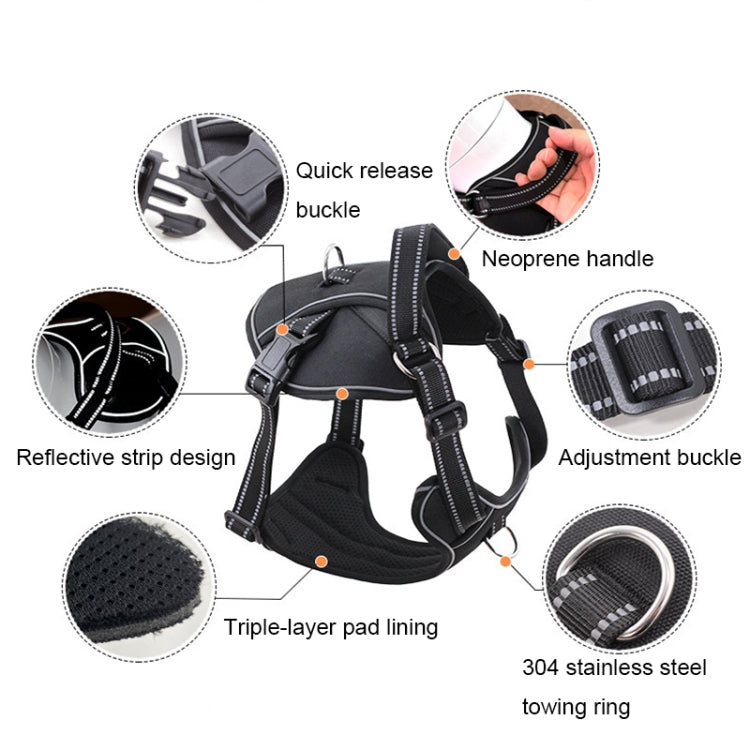 Sh751 Pet Universal Reflective Vest Leash Dog Chest Leash