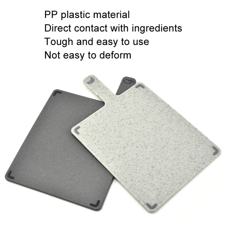 Square PP Plastic Vegetable Board 4-color Raw Cooked Classification Baby Supplementary Vegetable Board