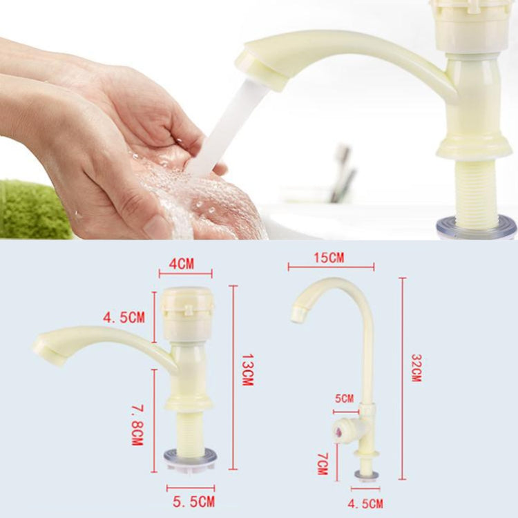 Plastic Kitchen Single Cold Sink Faucet Vertical Faucet