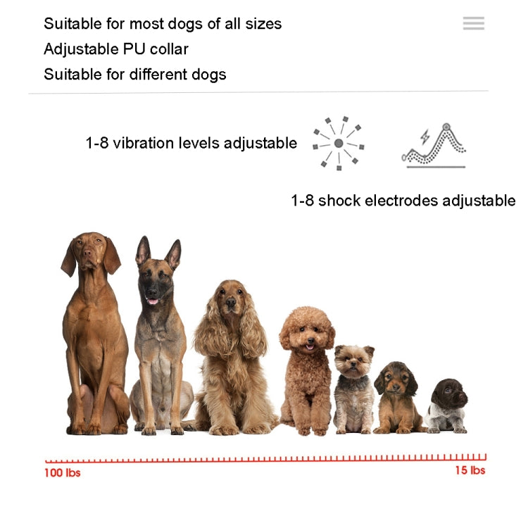 PT221 Intelligent Automatic Electric Strike Collar Touch Digital Display Rechargeable Waterproof Dog Trainer Stop Barker