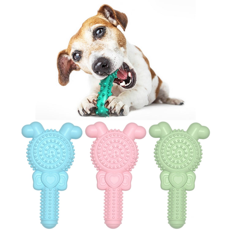 Lollipop Shape Dog Teething Stick TPR Bite Resistant Pet Toys