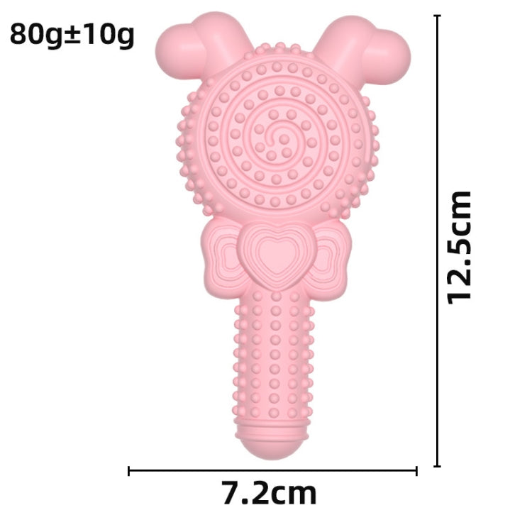 Lollipop Shape Dog Teething Stick TPR Bite Resistant Pet Toys