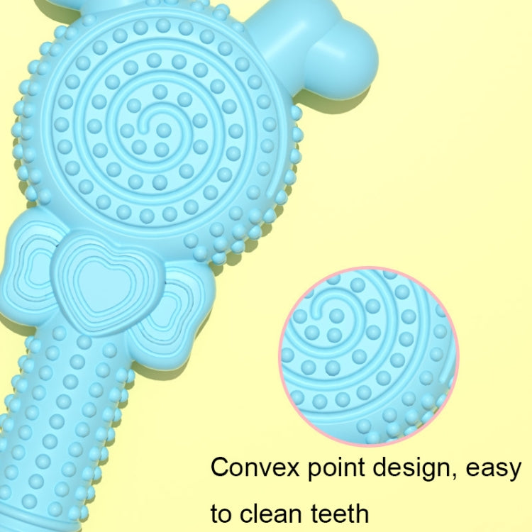 Lollipop Shape Dog Teething Stick TPR Bite Resistant Pet Toys