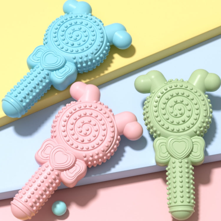 Lollipop Shape Dog Teething Stick TPR Bite Resistant Pet Toys