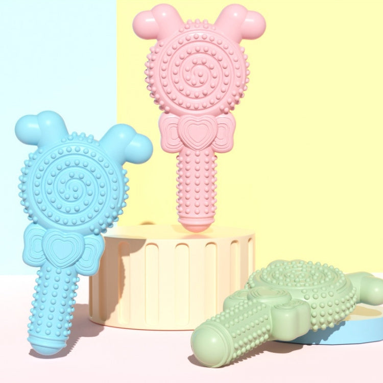 Lollipop Shape Dog Teething Stick TPR Bite Resistant Pet Toys