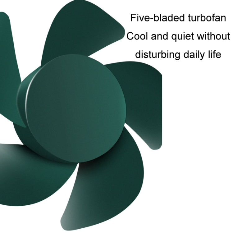 F304 Double-head Hose Built-in Lithium Battery USB Car Fan, Green Gold, Black Silver