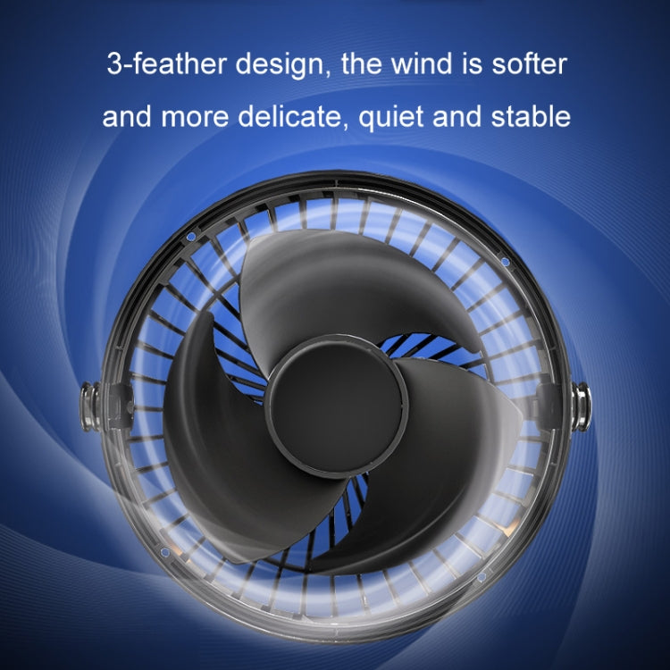 12V/24V Vehicle Electric Oscillating Head Rotatable Double Head Fan