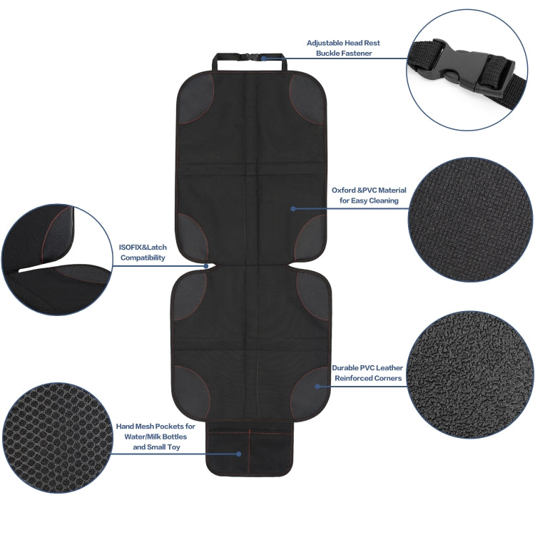 2-Pack Non-Slip Waterproof Car Seat Protectors for Children - Durable 600D Fabric