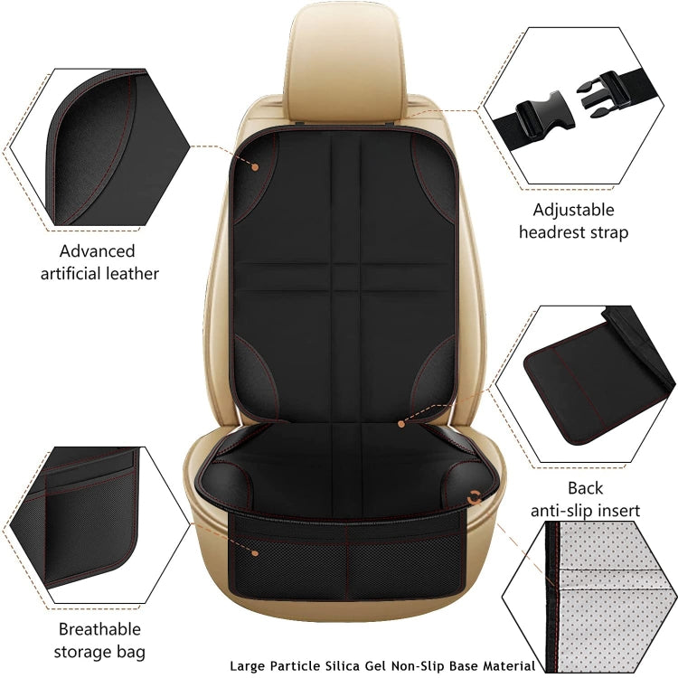 2-Pack Non-Slip Waterproof Car Seat Protectors for Children - Durable 600D Fabric