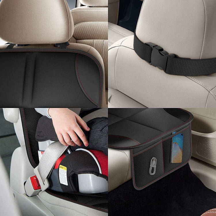 2-Pack Non-Slip Waterproof Car Seat Protectors for Children - Durable 600D Fabric