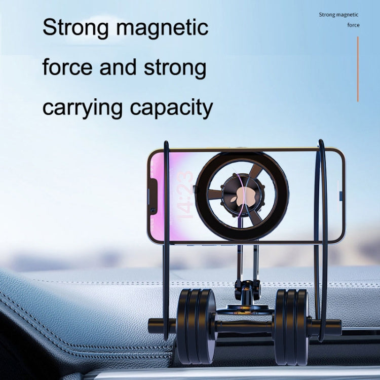 Magnetic Car Phone Mount with Foldable Design and Strong Adhesive