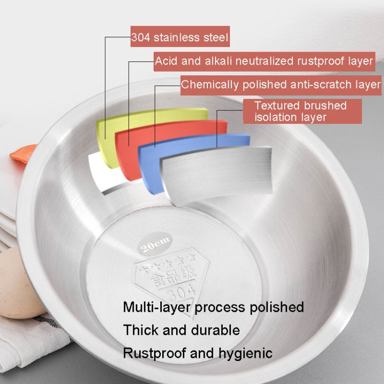 304 Stainless Steel Basin Home Multifunctional Soup Bow
