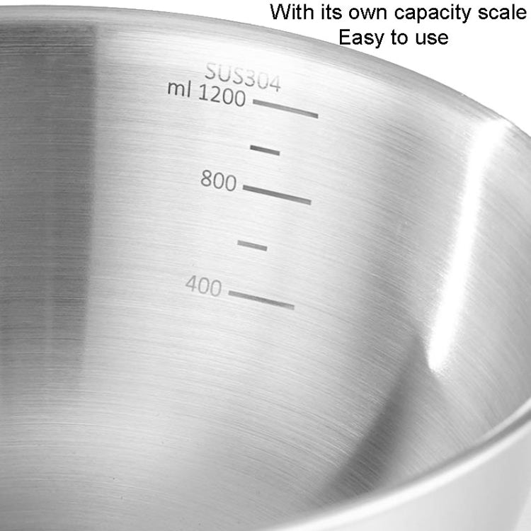 304 Stainless Steel Cooking Basin With Scale Thickening Mixing Basin Salad Bowl