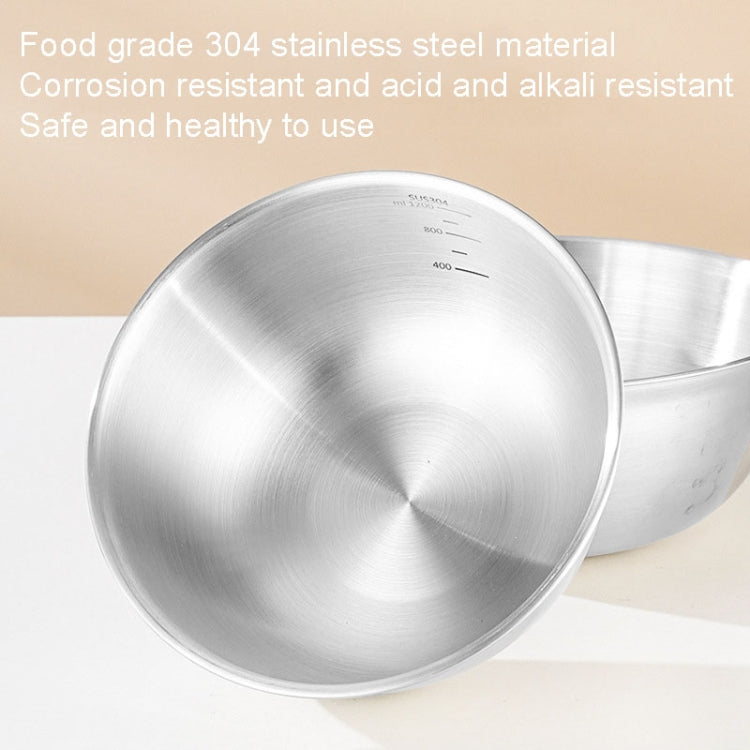 304 Stainless Steel Cooking Basin With Scale Thickening Mixing Basin Salad Bowl