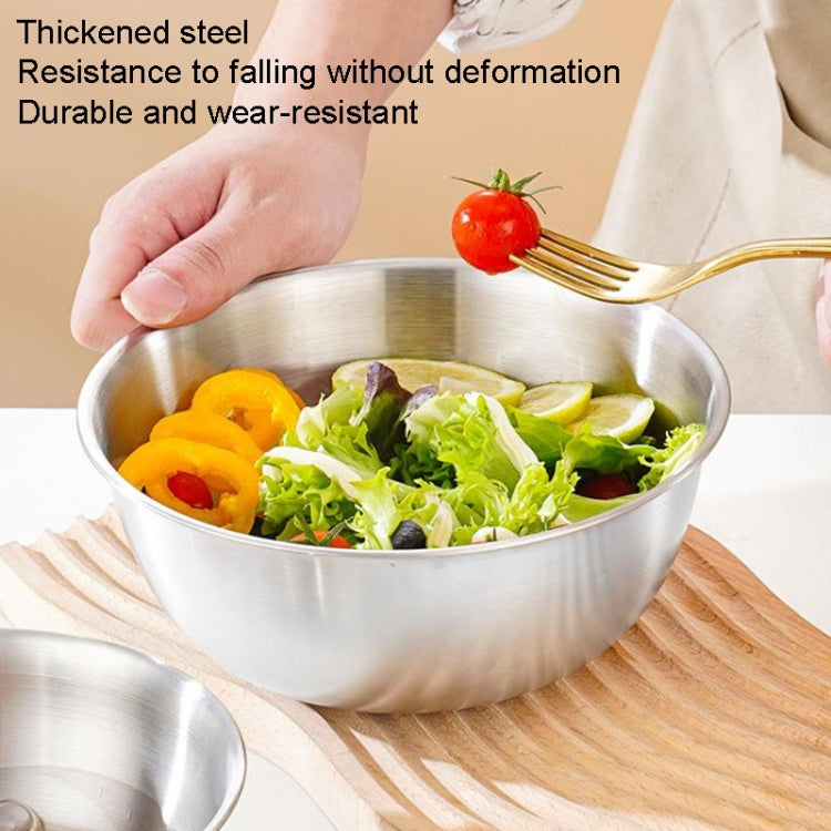 304 Stainless Steel Cooking Basin With Scale Thickening Mixing Basin Salad Bowl