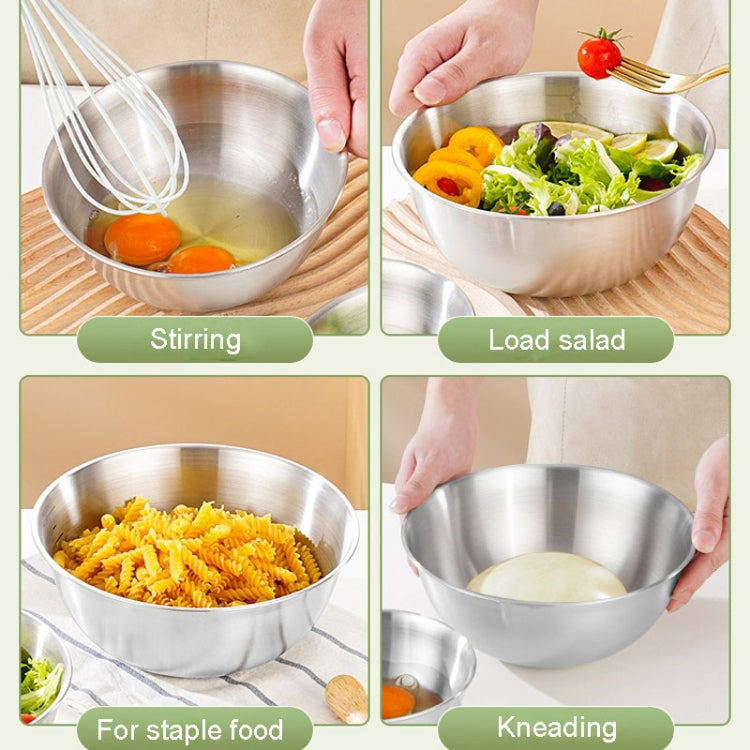 304 Stainless Steel Cooking Basin With Scale Thickening Mixing Basin Salad Bowl