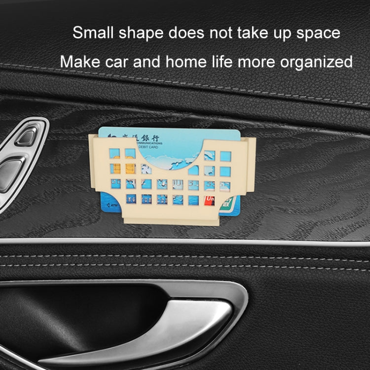 Versatile Car Card Holder with Adhesive Backing