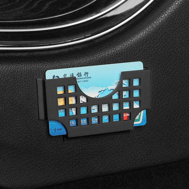 Versatile Car Card Holder with Adhesive Backing