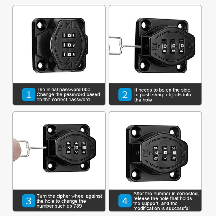Screw Installation Cabinet Door Combination Lock Anti-Theft Drawer Lock