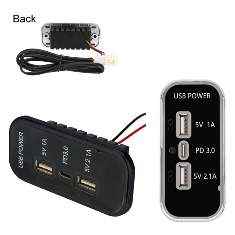12/24V USB+Type-C Car, RV, Boat Mobile Phone Charger Modification