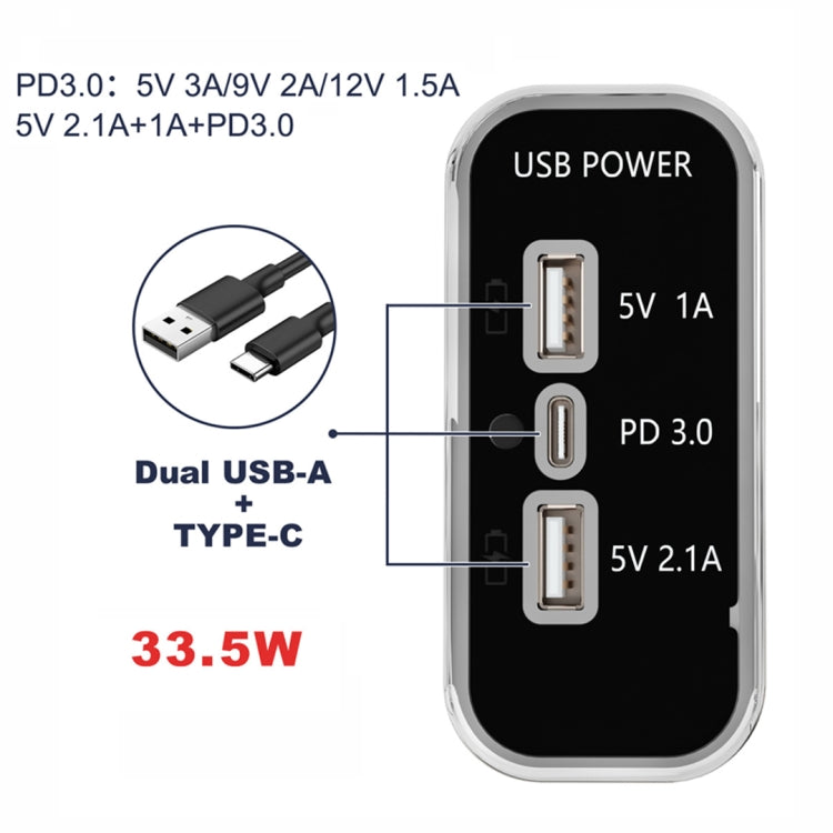 12/24V USB+Type-C Car, RV, Boat Mobile Phone Charger Modification