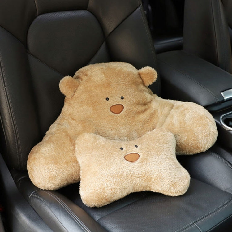 Car Cartoon Bear Plush Seat Upholstery Pillow
