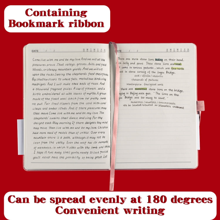 A6 PU Leather Notebook Business Notepad 96 Sheets Inner Pages