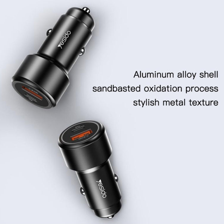 Yesido Y42 PD+QC3.0 Car Charger Cigarette Lighter 42W Fast Charger, Y42