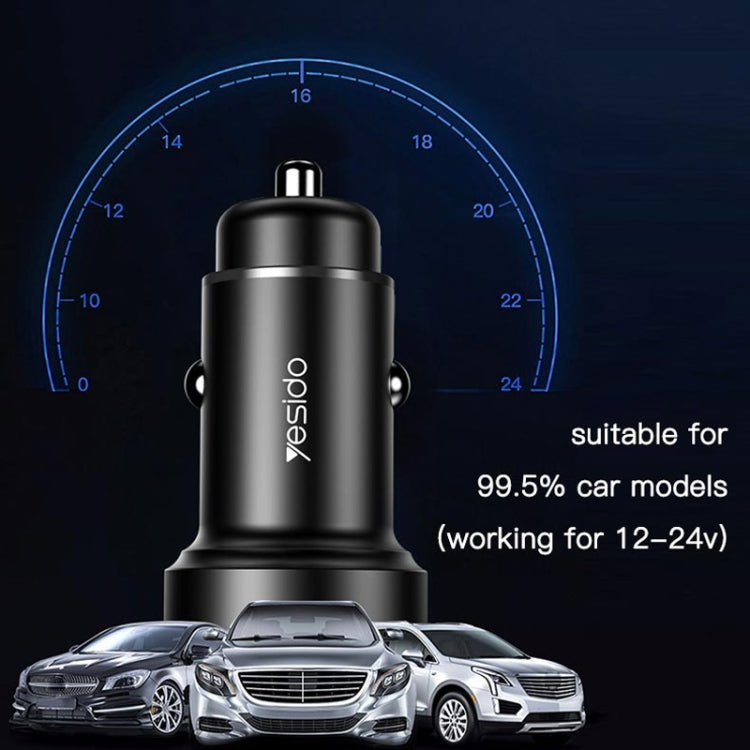 Yesido Y42 PD+QC3.0 Car Charger Cigarette Lighter 42W Fast Charger, Y42