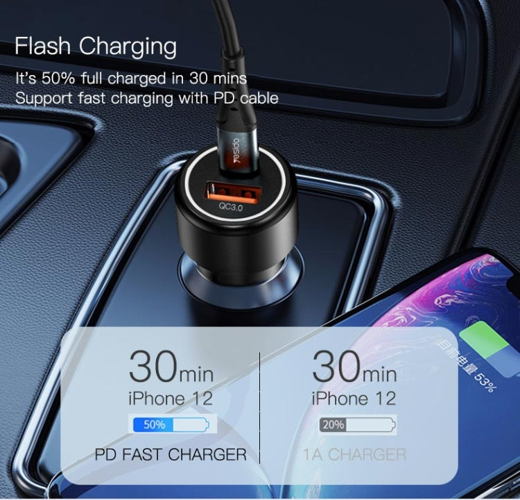 Yesido Y42 PD+QC3.0 Car Charger Cigarette Lighter 42W Fast Charger, Y42