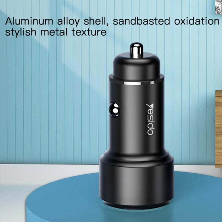 Yesido Y43 Dual USB Port Car Fast Charger Cigarette Lighter 36W Car Charger, Y43