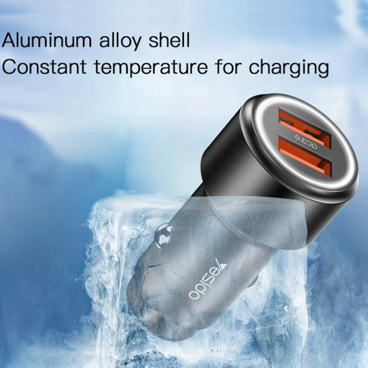 Yesido Y43 Dual USB Port Car Fast Charger Cigarette Lighter 36W Car Charger, Y43
