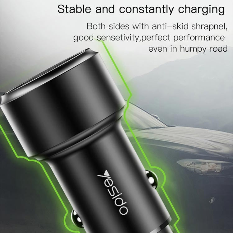 Yesido Y43 Dual USB Port Car Fast Charger Cigarette Lighter 36W Car Charger, Y43