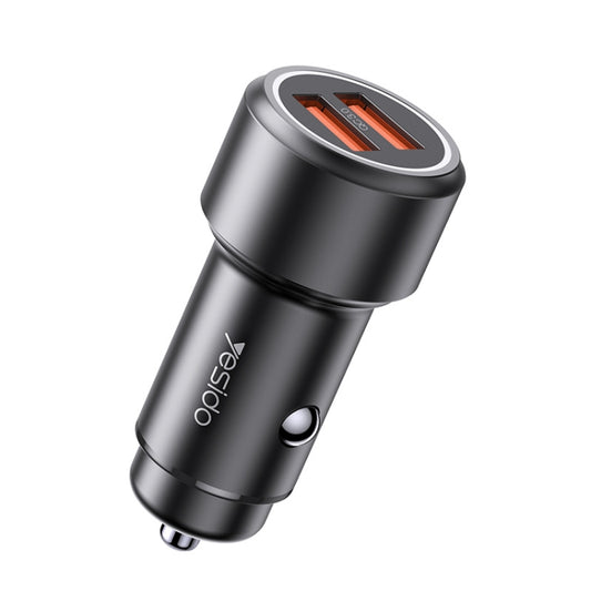 Yesido Y43 Dual USB Port Car Fast Charger Cigarette Lighter 36W Car Charger, Y43