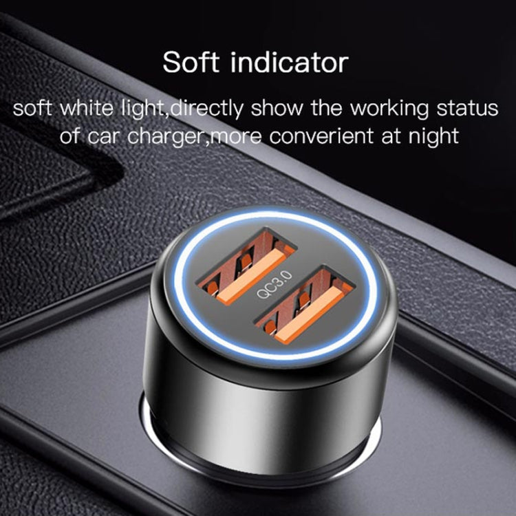 Yesido Y43 Dual USB Port Car Fast Charger Cigarette Lighter 36W Car Charger, Y43