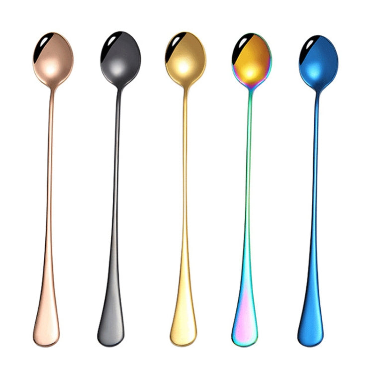 304 Stainless Steel Long Handle Thickened Pointed Spoon Coffee Ice Drink Mixing Spoon