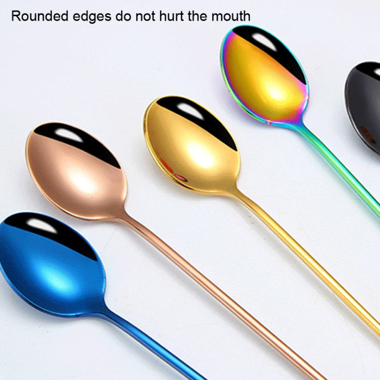 304 Stainless Steel Long Handle Thickened Pointed Spoon Coffee Ice Drink Mixing Spoon